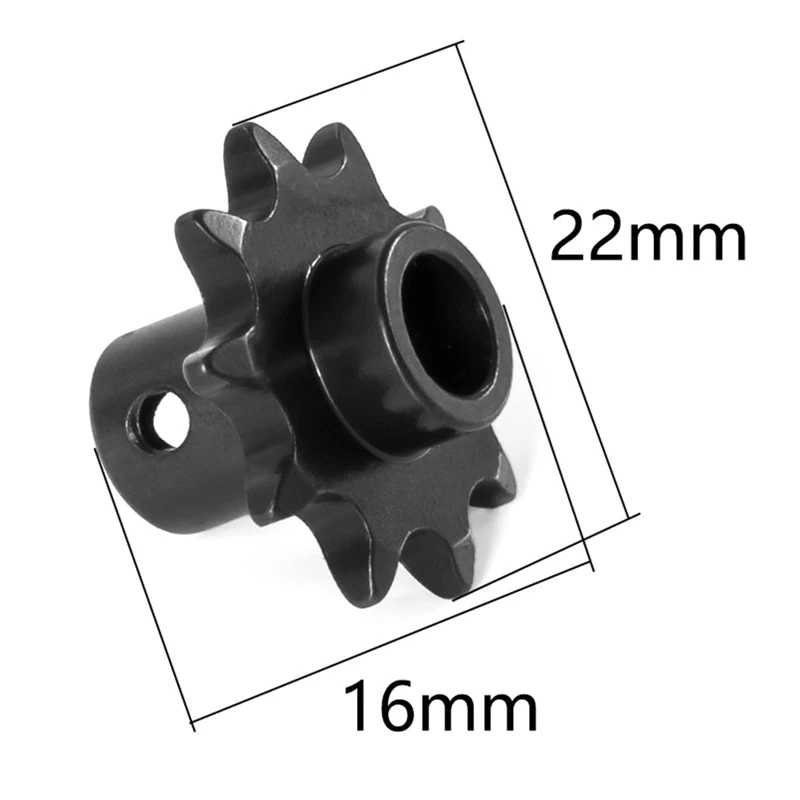 For LOSI 1/4 Promoto-MX Toy Motorcycle Steel Front Chain Sprocket 10T Gear Upgrade Parts Modification Accessories