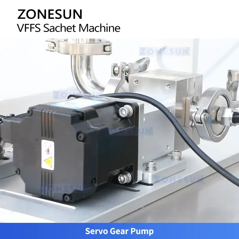 ZONESUN ZS-FP220E Fully Electric Paste Sachet VFFS Filling Sealing Machine For Cream,Jam,Sauces