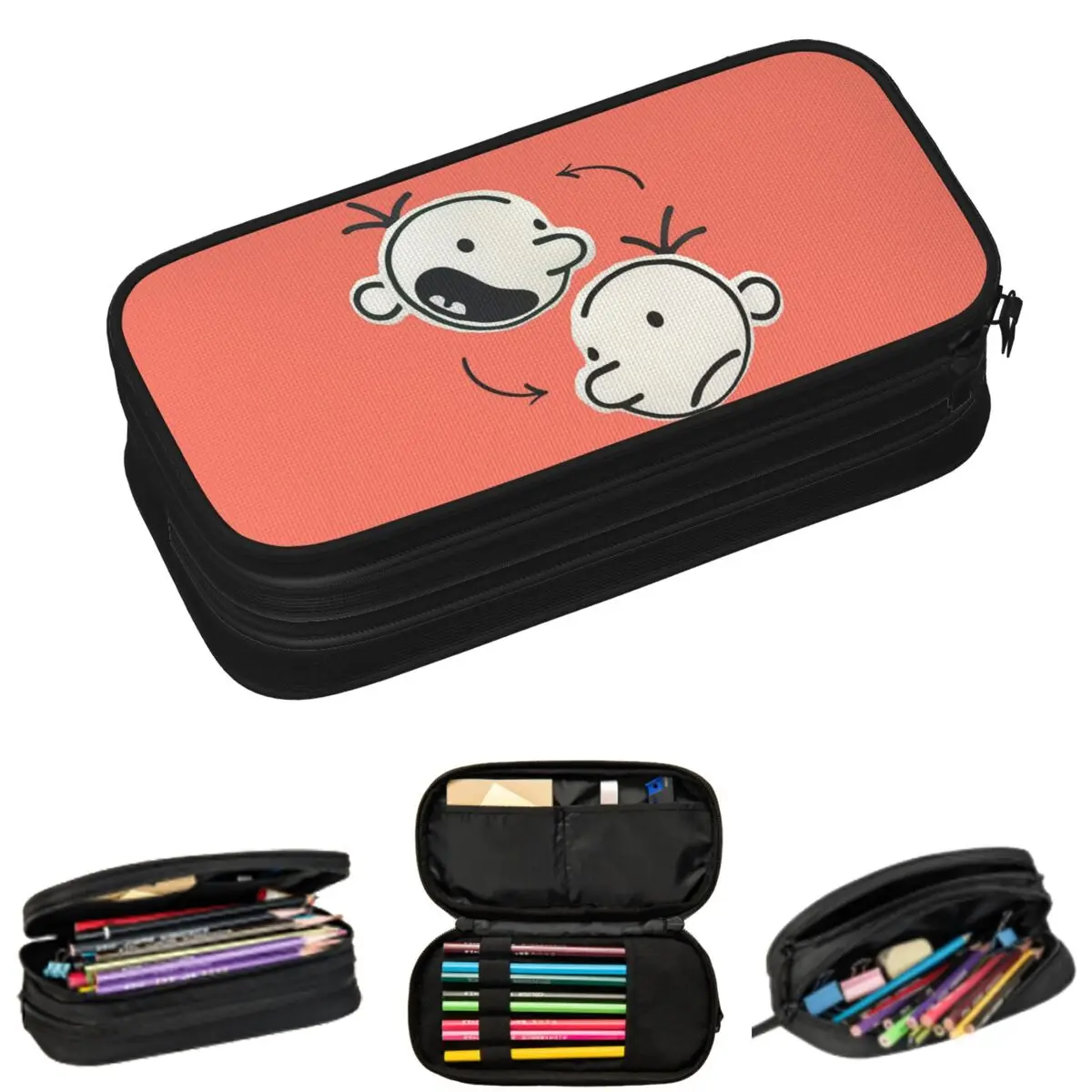 

Diary Of A Wimpy Kid Group Pencil Cases for Students Gifts Pen Box Pencil Bag Large Capacity Pencil Pouch Pen Holder