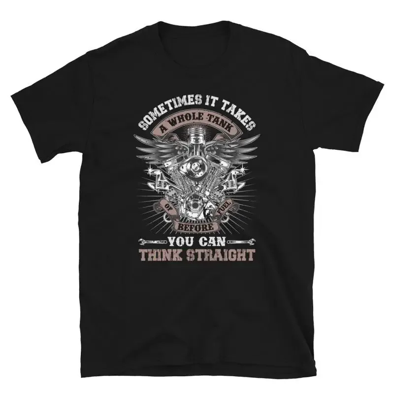 Chopper Cruiser Motorbike Think Straight Biker T-Shirt