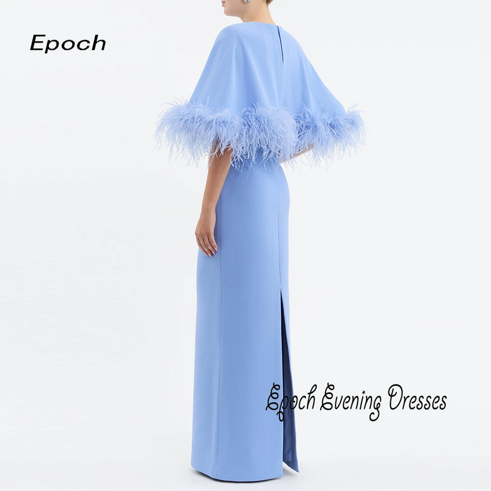 Epoch-vestido de noche de lujo para mujer, traje Formal y elegante con plumas de cristal, 2024