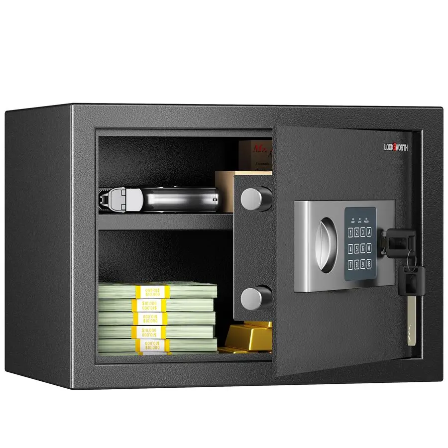 

Safe for Home, 0.6 Cubic Feet Safety Box, Lock Box for Money, Jewelry, Documents and Guns, Digital Security Safe for Office, Ho