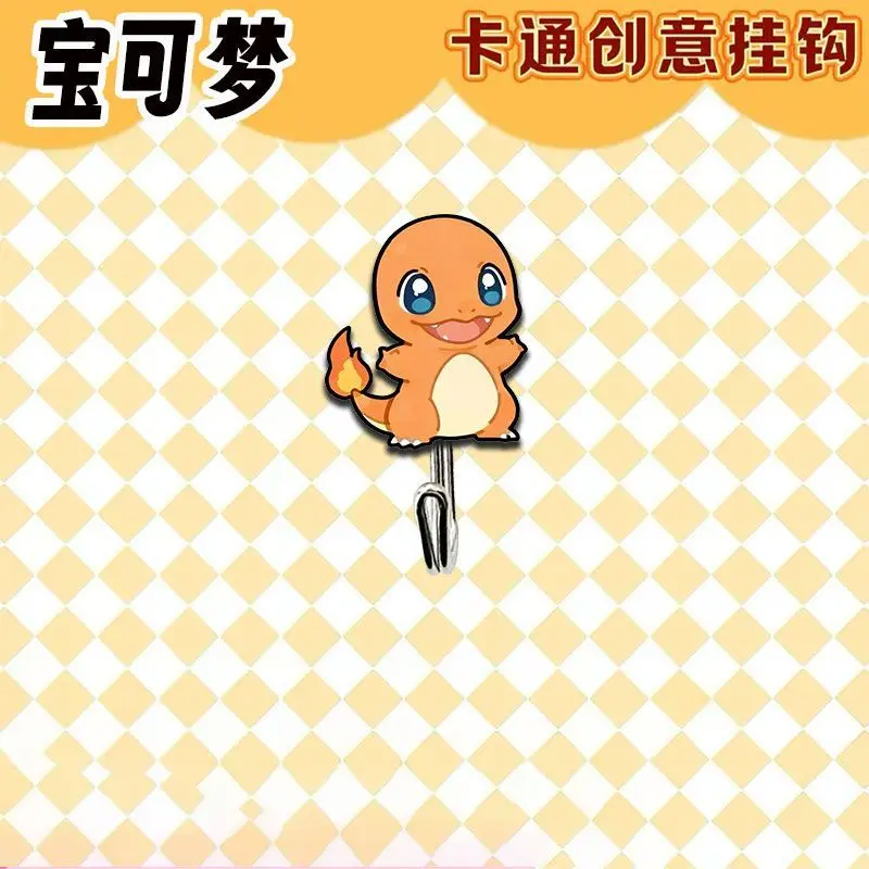 Cute and creative Pokémon-themed hooks for student dorms, bathrooms, and kitchen walls, no-drill adhesive hooks, fun gift view 3