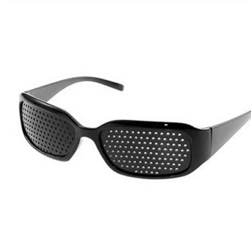 Pinhole Glasses Black Lightweight And Comfortable To Wear Camping Reduce Stress Good Resilience Anti-fatigue Eyewear 25g Glasses