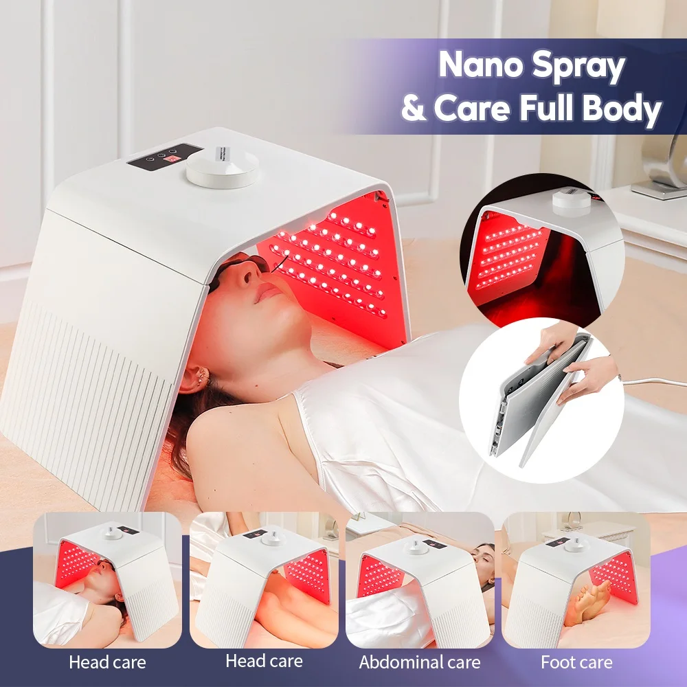 Nano Spray PDT 7-color LED Light Moisture Spectrometer Moisturizing Spray Acne Beauty Phototherapy Rejuvenation Mask Beauty Lamp