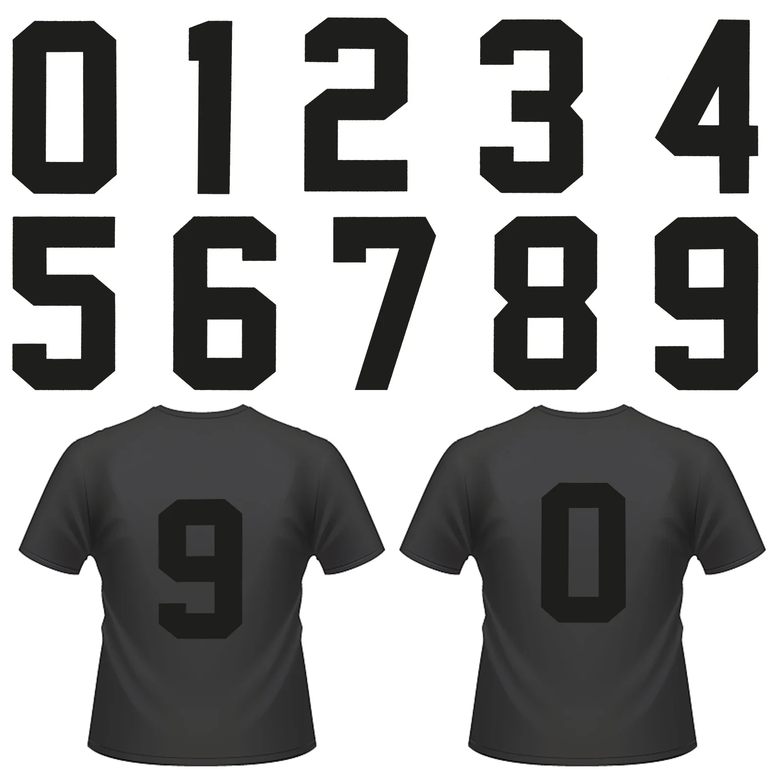 

20Pcs Heat Transfer Numbers Stickers Iron on Patches for DIY Clothing Decor T-Shirt Number Applique Washable Adhesive Fabric