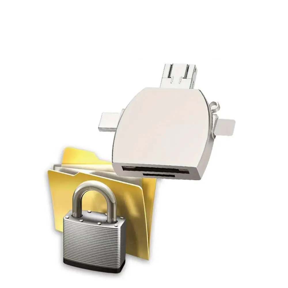 USB Multi-Function 5 in 1 Card Reader IOS Type C 5 in 1 OTG Converter Portable Compact 5 in 1 Otg Adapter image 5