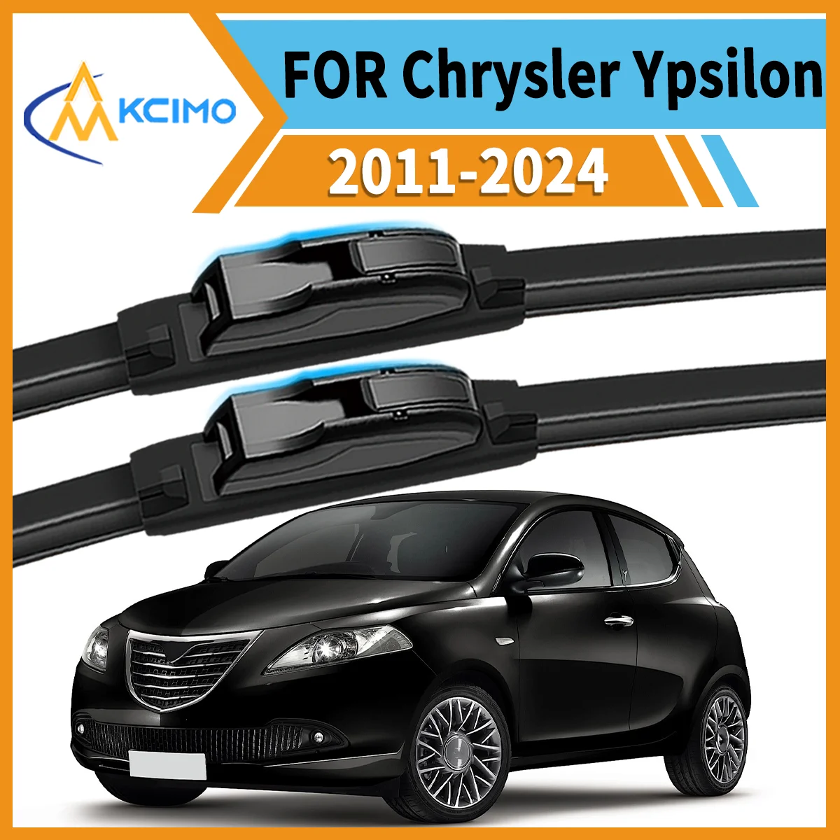 

Premium 2-Pack Wiper Blades For Chrysler Ypsilon 2011–2024 All-Weather Reliability Reduced Streaking Enhanced Driver Visibility