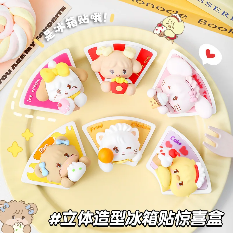 

Серия Mikko для послеобеденного чая, стерео холодильник, слепая коробка, игрушка, кавайные наклейки, орнамент, подарки, модная коллекционная коробка для детей и взрослых