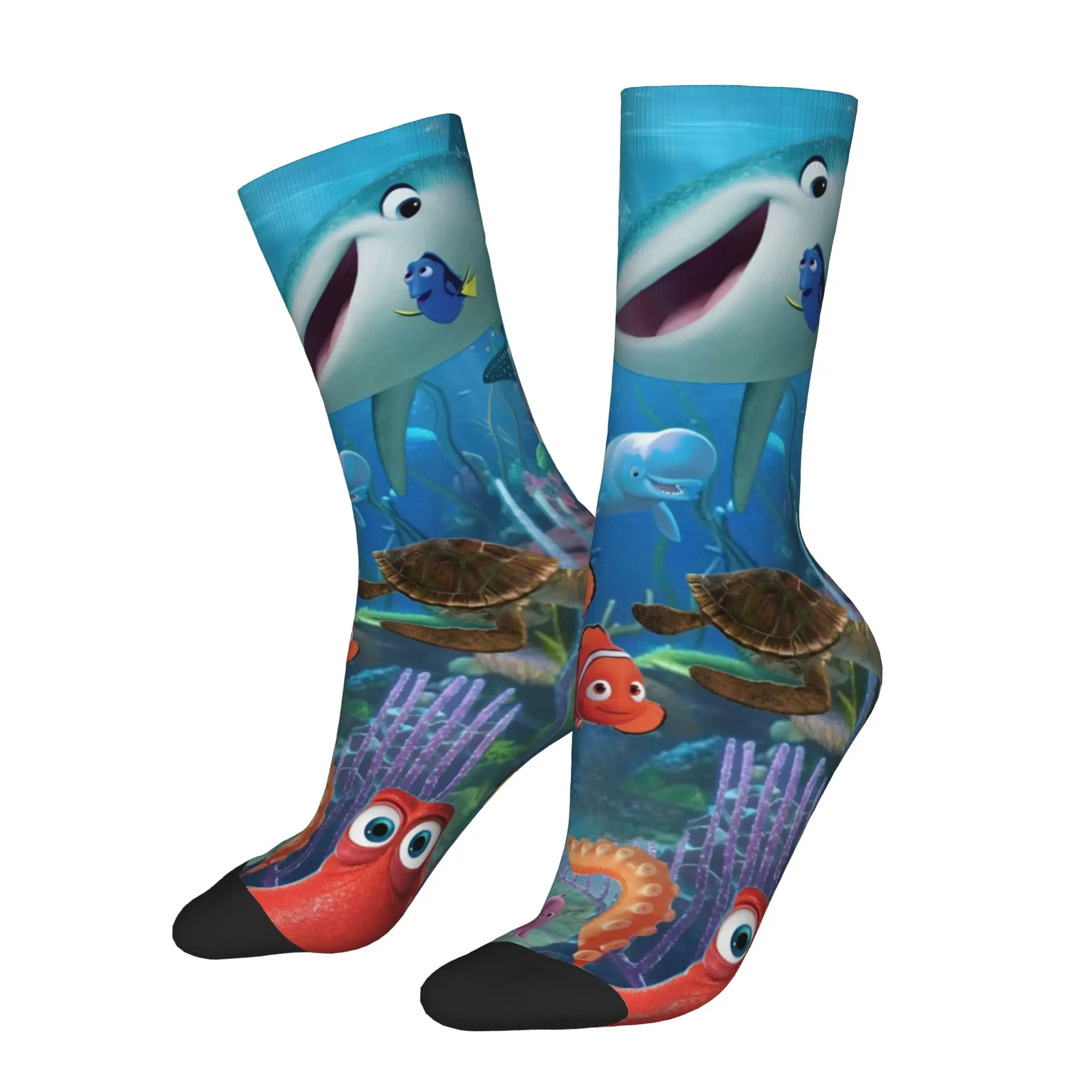 Finding Nemos Dorys Bruce Squirt Crush Socks Men's Women's Socks High Quality Spring Summer Winter Middle Tube Socks Gift
