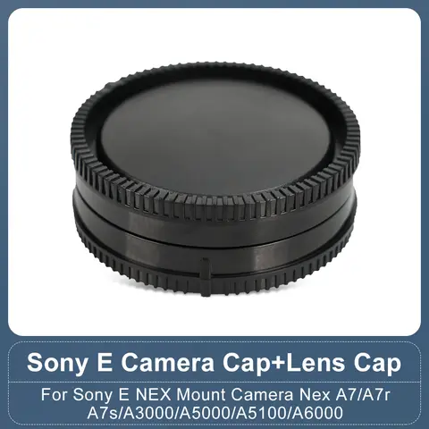 Camera Front Cap Body Cap Rear Lens Cap for Sony E NEX Mount Camera NEX A7 A7r A7s A3000 A5000 a5100 A6000 Cap Cover Protector