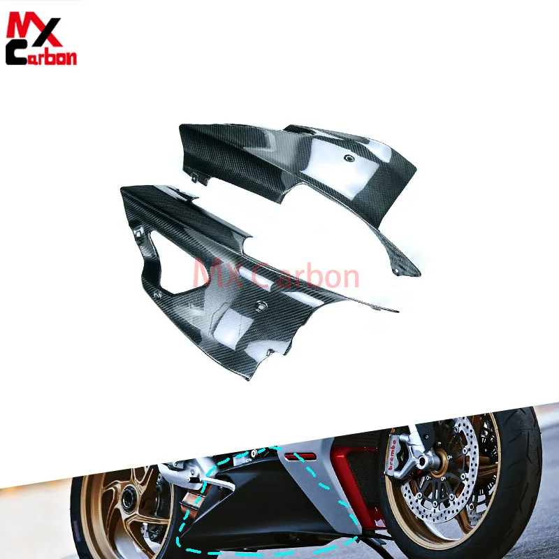 

Motorcycle Accessories for MV Agusta SuperVeloce 800 2020 2021 2022 100% Carbon Fiber Under The Side Panel Belly Plate