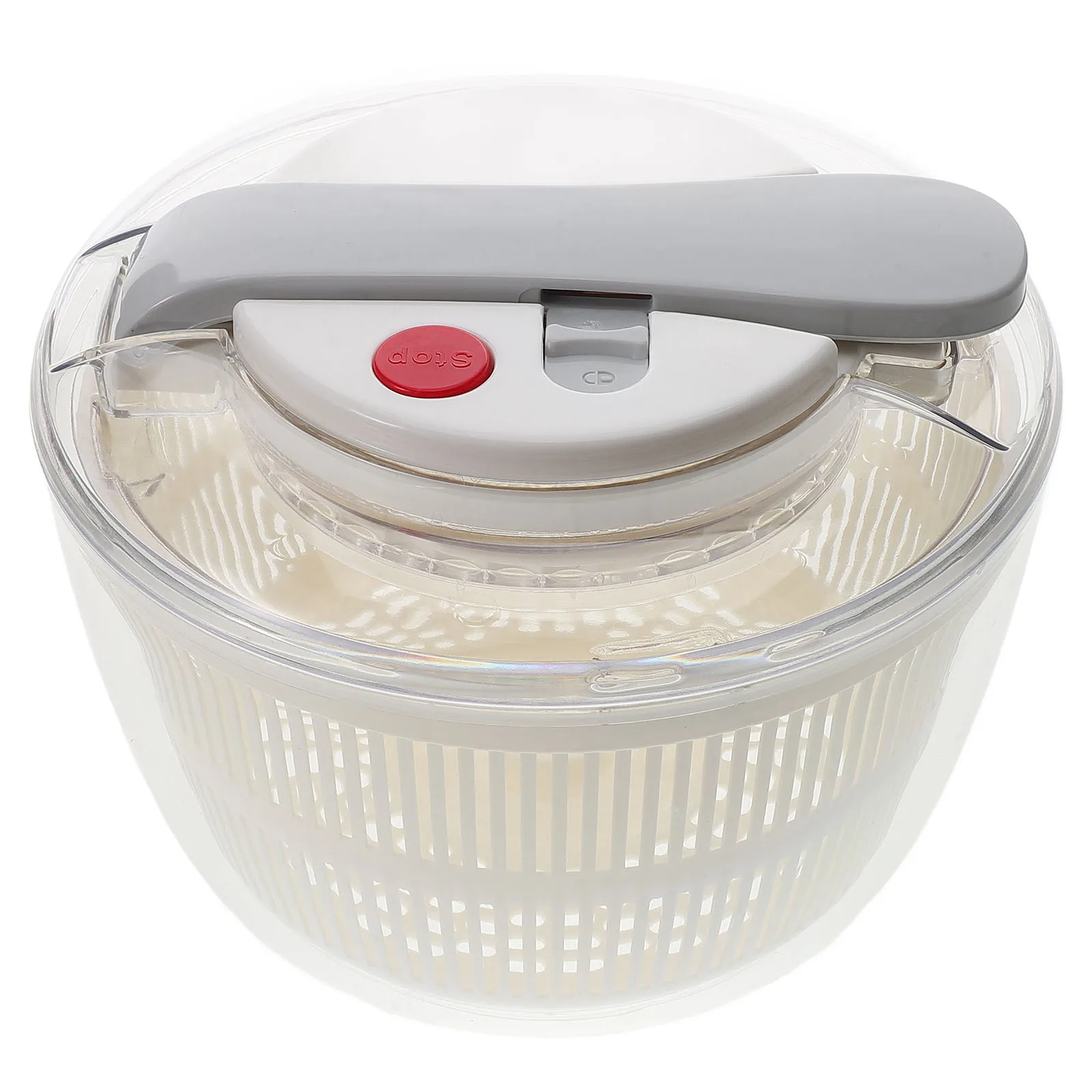 

Fruit Vegetable Dehydrator Salad Spinner Kitchen Gadget PP Filter Basket Drain Spinners Manual Press Easy Clean White
