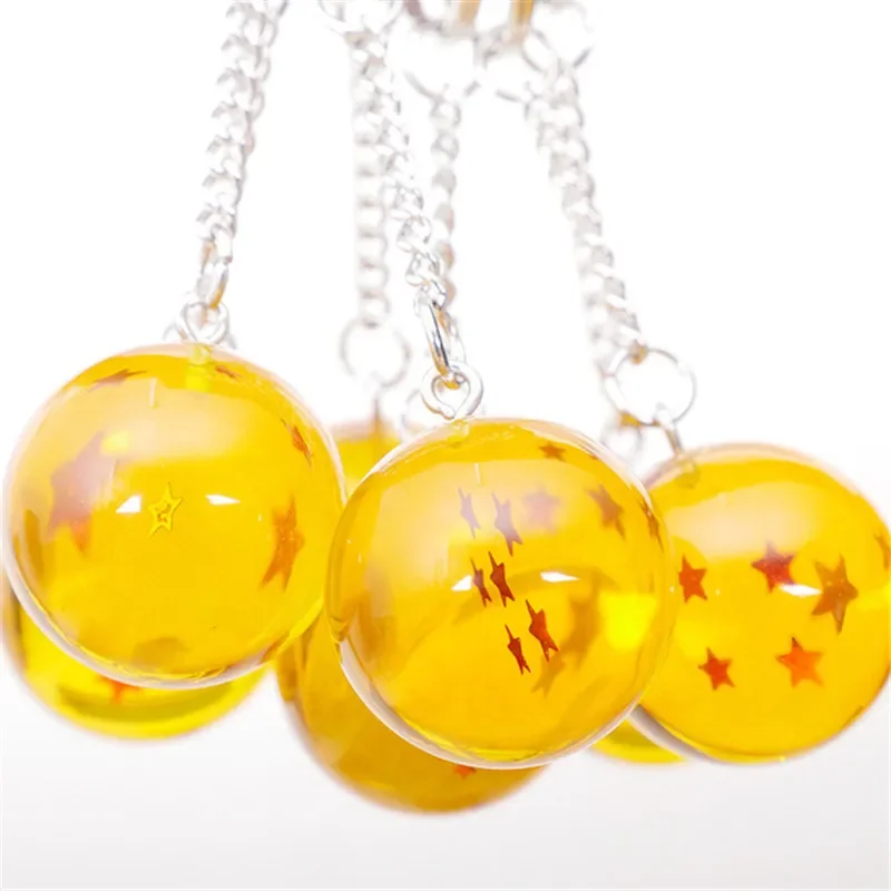 Anime Dragon Ball  Series 1-7 Planet Keychain Bead Pendant Keychain Women Men Children Keychain Accessories Cosplay Props 2.7cm