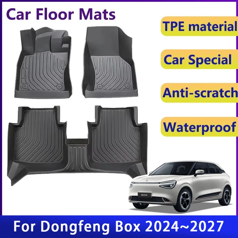

Car Floor Mats For Dongfeng Box Nammi 01 Innoson/IVM EX02 2024 2025 2026 2027 Mud Carpet TPE Foot Pad Full Rug Accessories