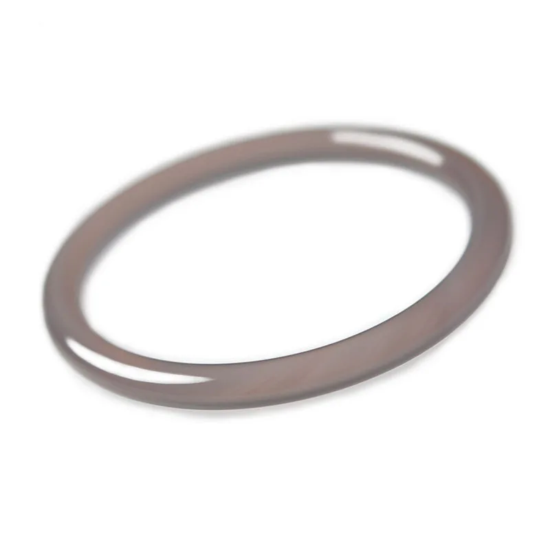 Natural high-quality agate chalcedony bracelet, thin round gray jade bangle