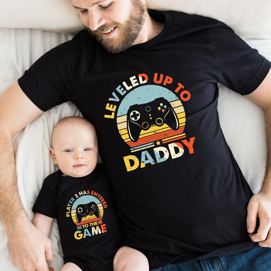 Daddy Player 2 Has Entered The Game Shirt Matching Dad Shirt New Father Gift Father's Day Gift for Husband Game Dad Gift m