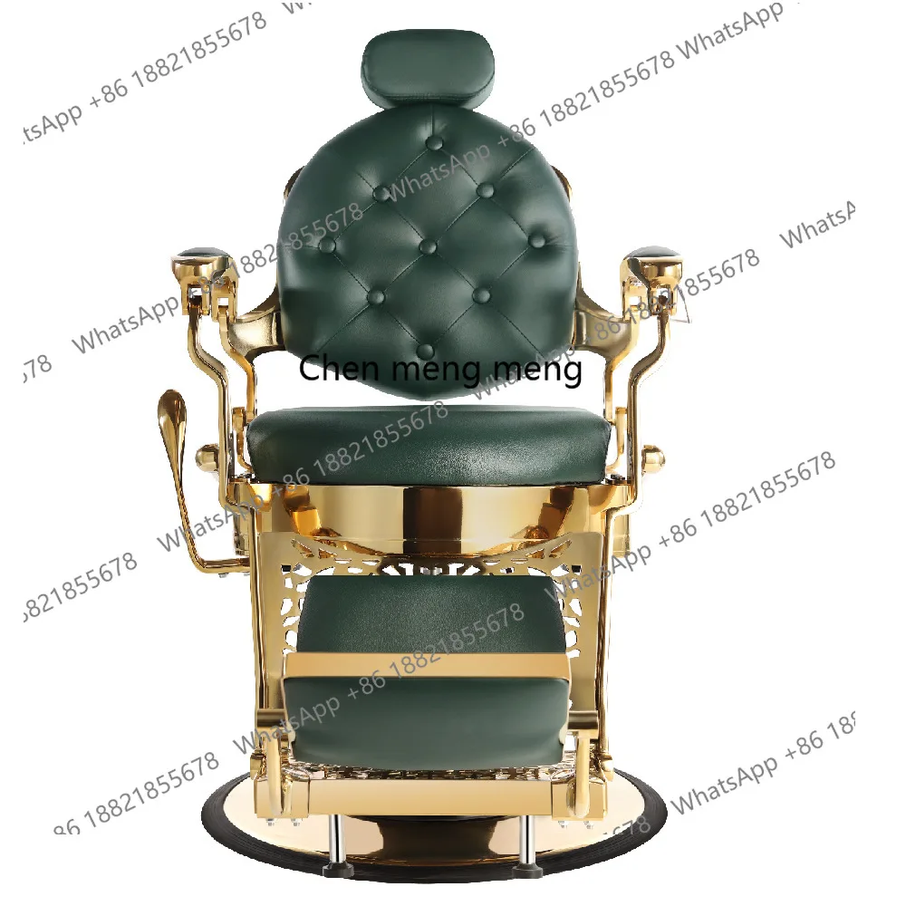 

Ретро-стул из алюминиевого сплава, легкий, роскошный, с масляной головкой, стул для парикмахерской, вращающийся стул для парикмахерской, откидной