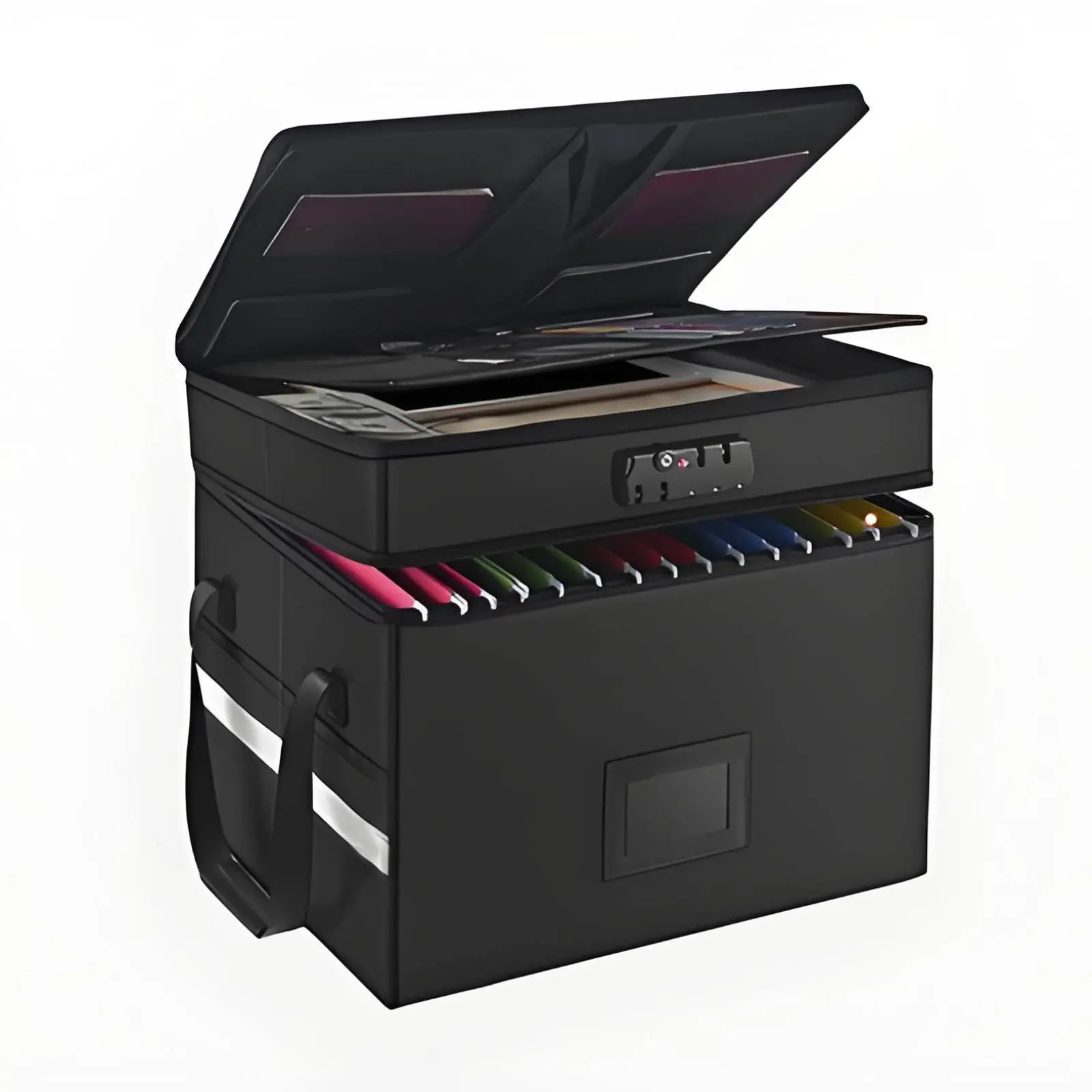 Double Layer Fireproof Document Box Detachable Foldable Fireproof File Box for Emergency Preparedness, Disaster Recovery