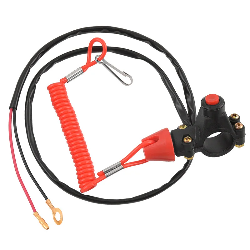 Tether Lanyard кнопка аварийного остановки двигателя переключатель для внедорожника мотоцикла квадроцикла ATV 49CC Мини Автомобильный пружинный Тяговый шнур Flameout