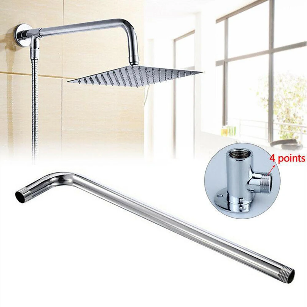 

Stainless Steel Shower Arm Bottom Hose Wall Mounted Shower Head Extension Arm Faucet Replacement Parts