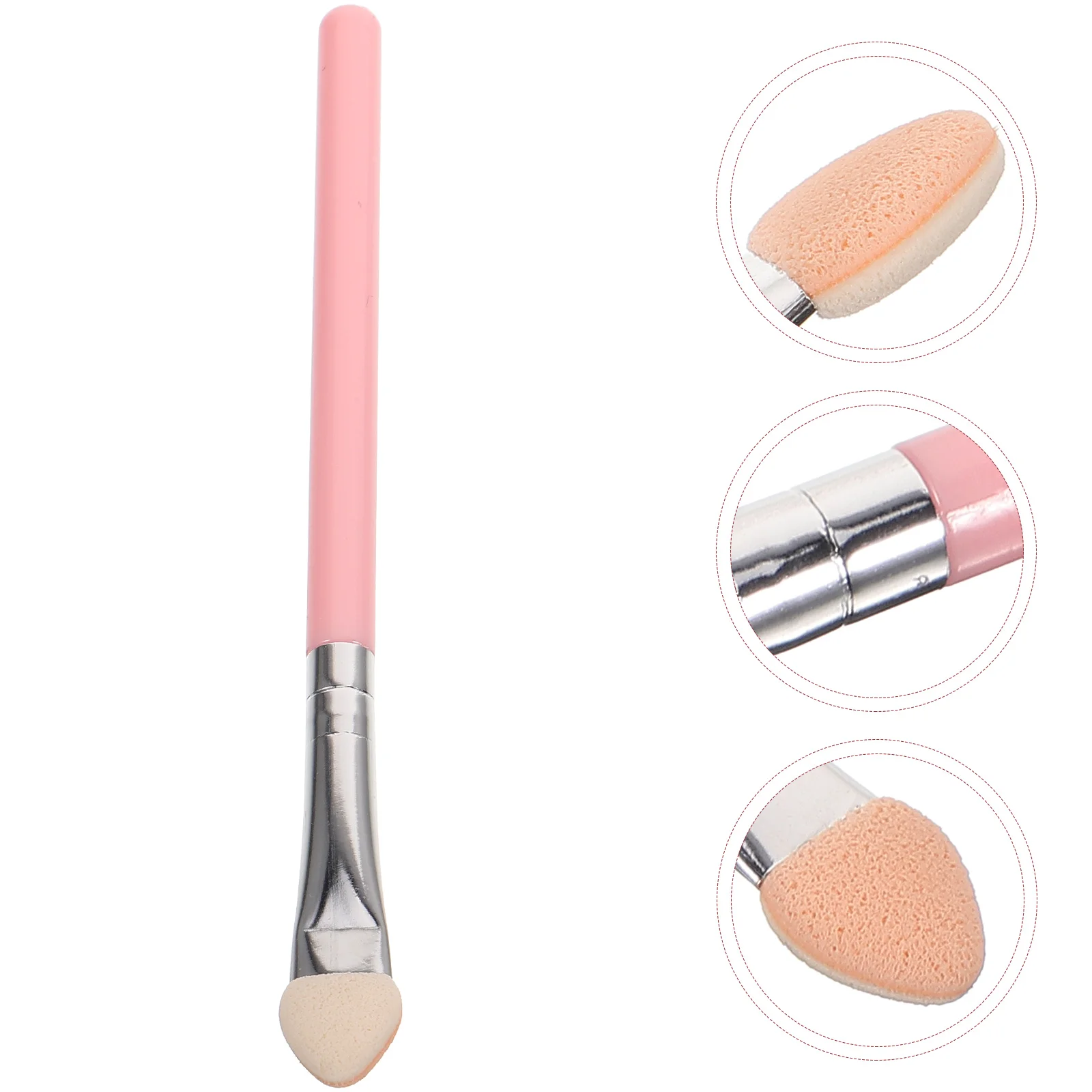 Brocha portátil para sombra de ojos, herramienta de maquillaje de belleza con mango delgado para mujeres y niñas, brocha para sombra de ojos