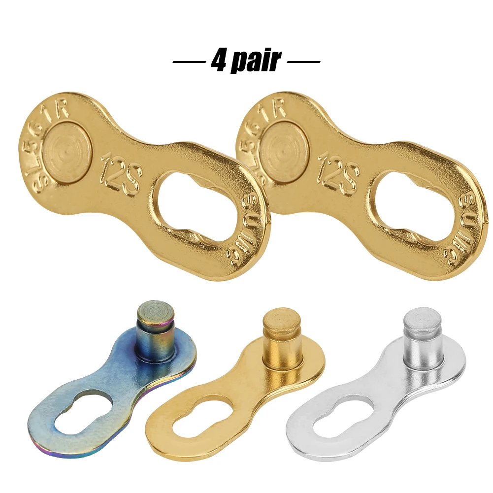 

4Pair 12-Speed Bicycle Chain Connector Made Of Hardened Steel Durable Replacement Part For Missing Links On Bicycles