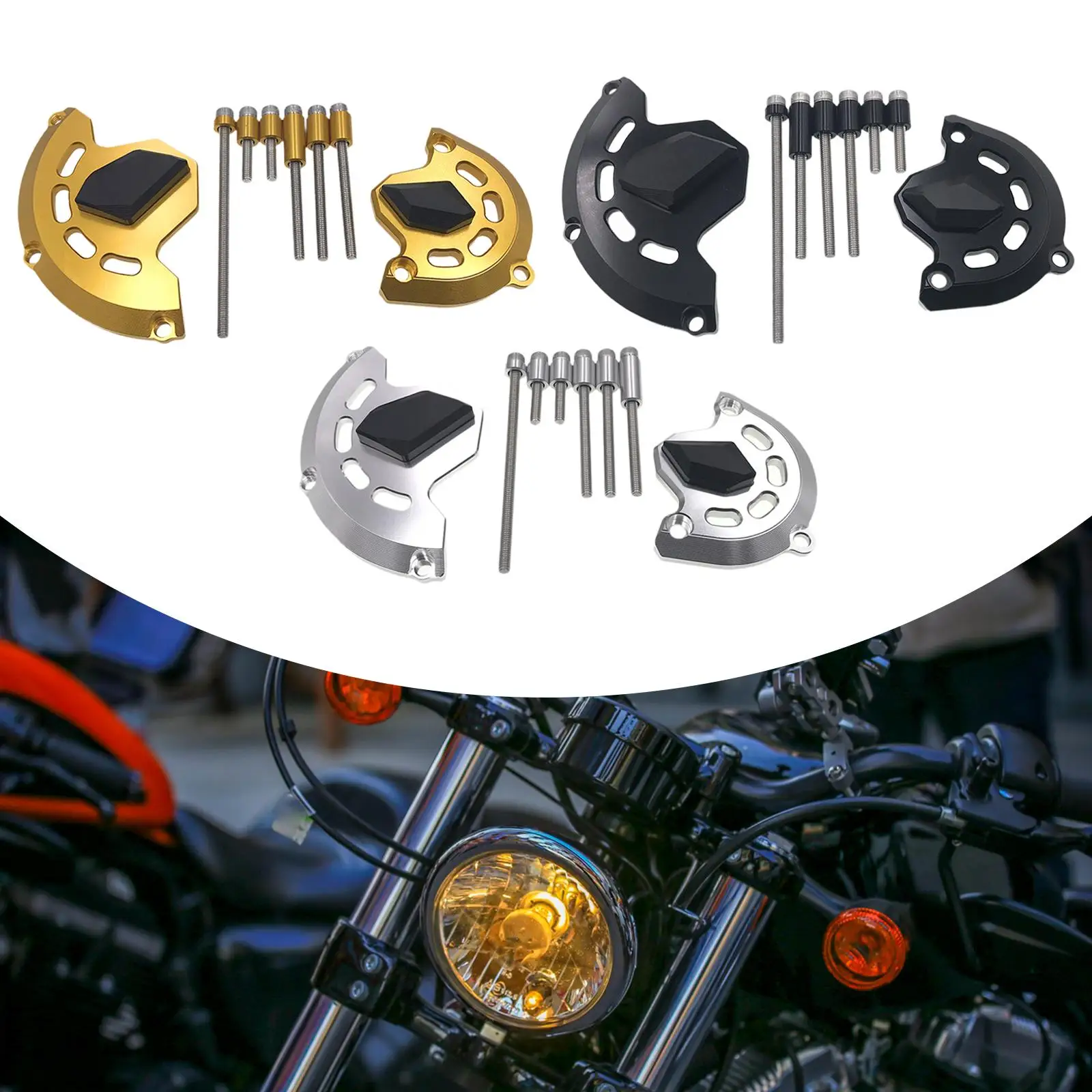 

Корпус двигателя мотоцикла, крышка сцепления статора, защита от ударов, аксессуары для крепления рамы, ползунки, защита для