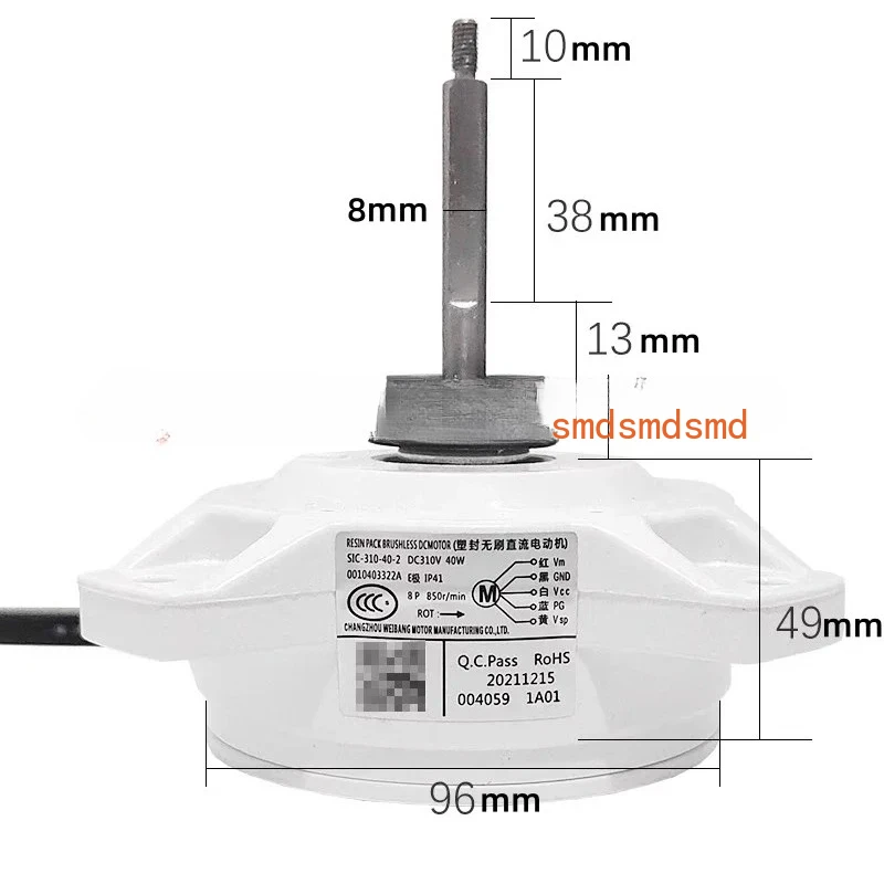 New Haier Frequency conversion Fan Motor 0010403322A SIC-310-40-2 40W 310V Repair Parts