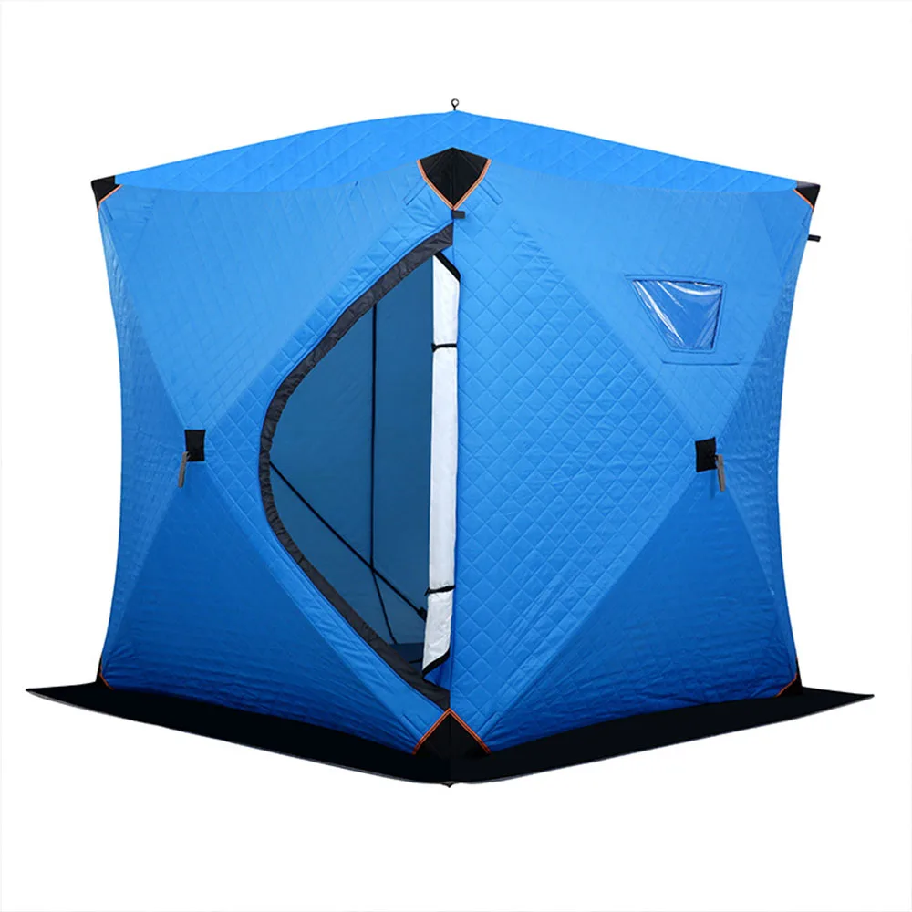 Portable Ice Fishing Shelter Easy Set-up Winter Fishing Tent Shelter Oxford Cloth Waterproof Windproof Warm Keeping Fishing Tent