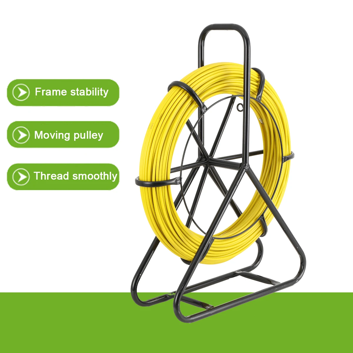 عراف FRP ثقب الأنابيب Unclogger كابل الألياف البصرية الأنابيب عراف 1/4 "(6 مللي متر) سلك كهربائي كابل تشغيل مجتذب قضيب #6