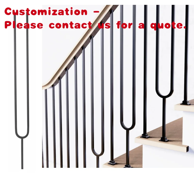 

custom.LD Metal Interior Modern Wrought Iron Balusters Stairs Railings