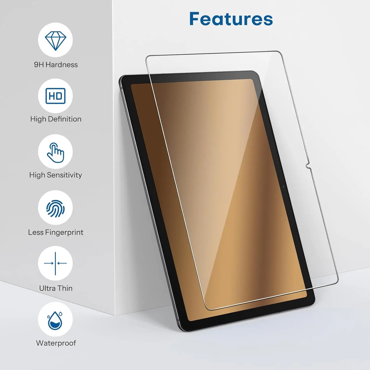 

2 упаковки защитных пленки для экрана Samsung Galaxy Tab A9 Plus 11 дюймов 2023, защитная пленка из закаленного стекла для планшета Galaxy Tab A9+