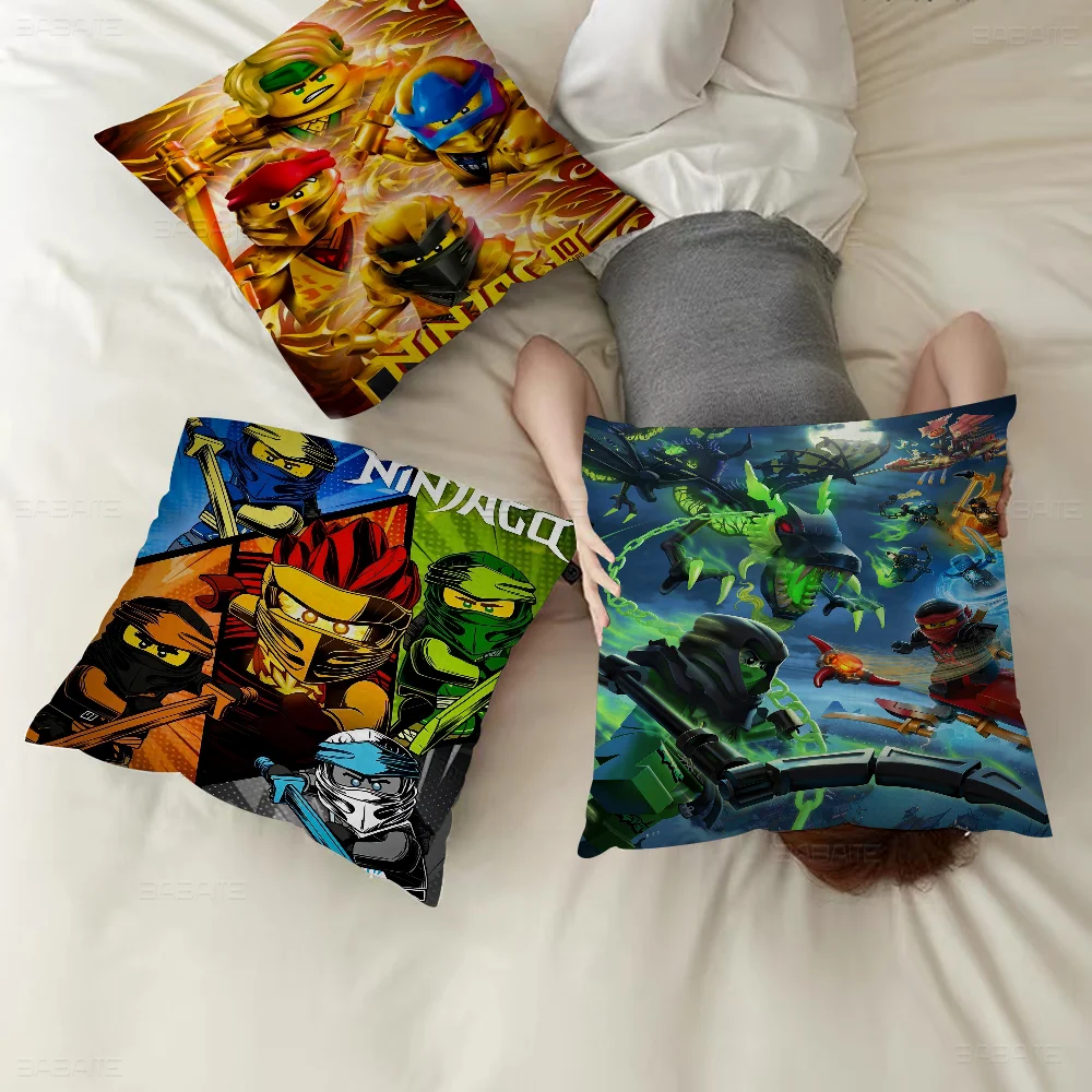 

Cartoon N-Ninjago Cool L-LEGO Cushion Cover Pillowcase Upholstery Sofa Throw Pillow Home Decor Pillowcas