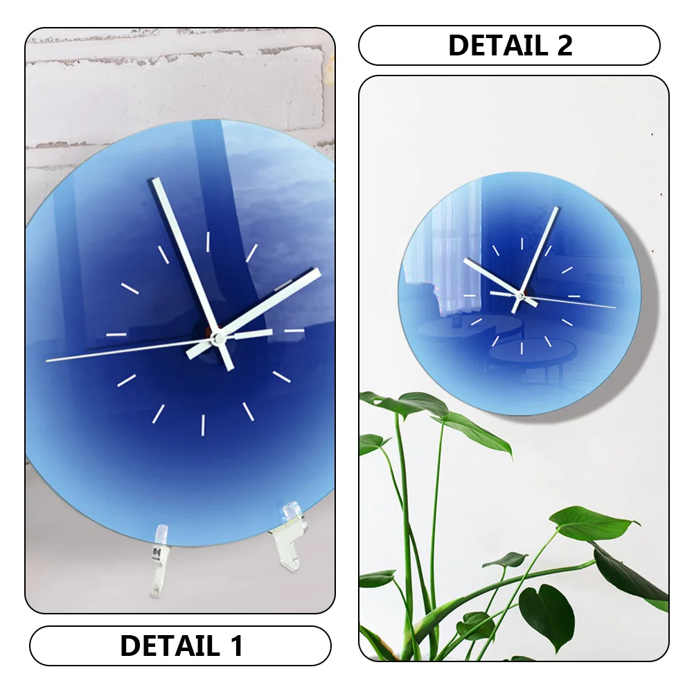 

Sunset Wall Clock Acrylic Digital Large Blue Decorative Clocks for Walls Office