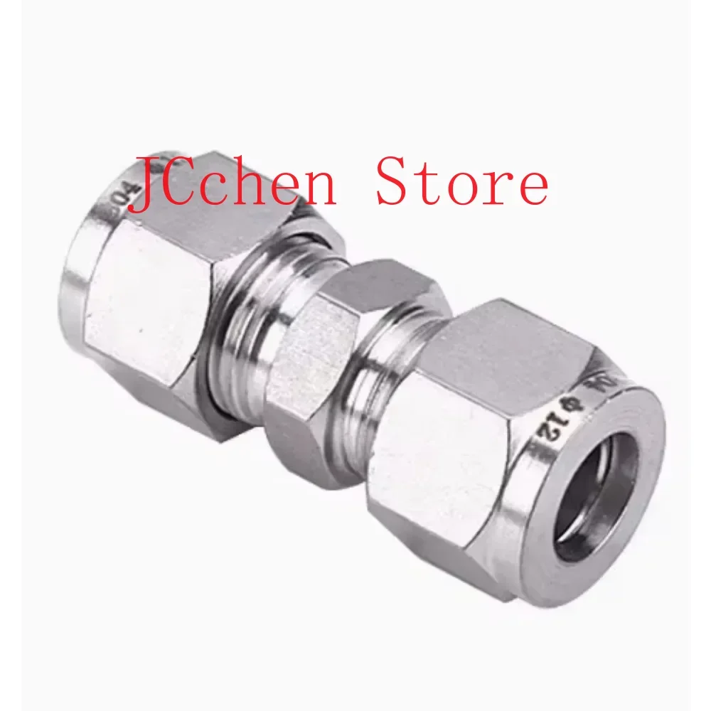 316 Stainless Steel 1/8" 1/4" 3/8" 1/2" 3/4" 1" 3 4 5 6 8 10 -30mm OD Double Ferrule Compression Union Connector
