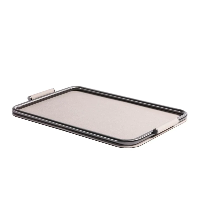 Leather Tray Fruit Cake Storage Trays Luxury Hospitality Dinner Provide Trays Home Tableware Aesthetic Decoration Unique Plate