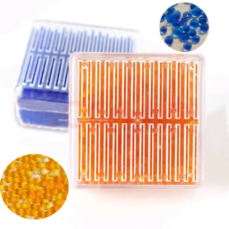 

60G Reusable Orange Indicating Silica Gel Desiccant Beads Canister For Moisture Control, Blue Orange Desiccant Silicone Beads