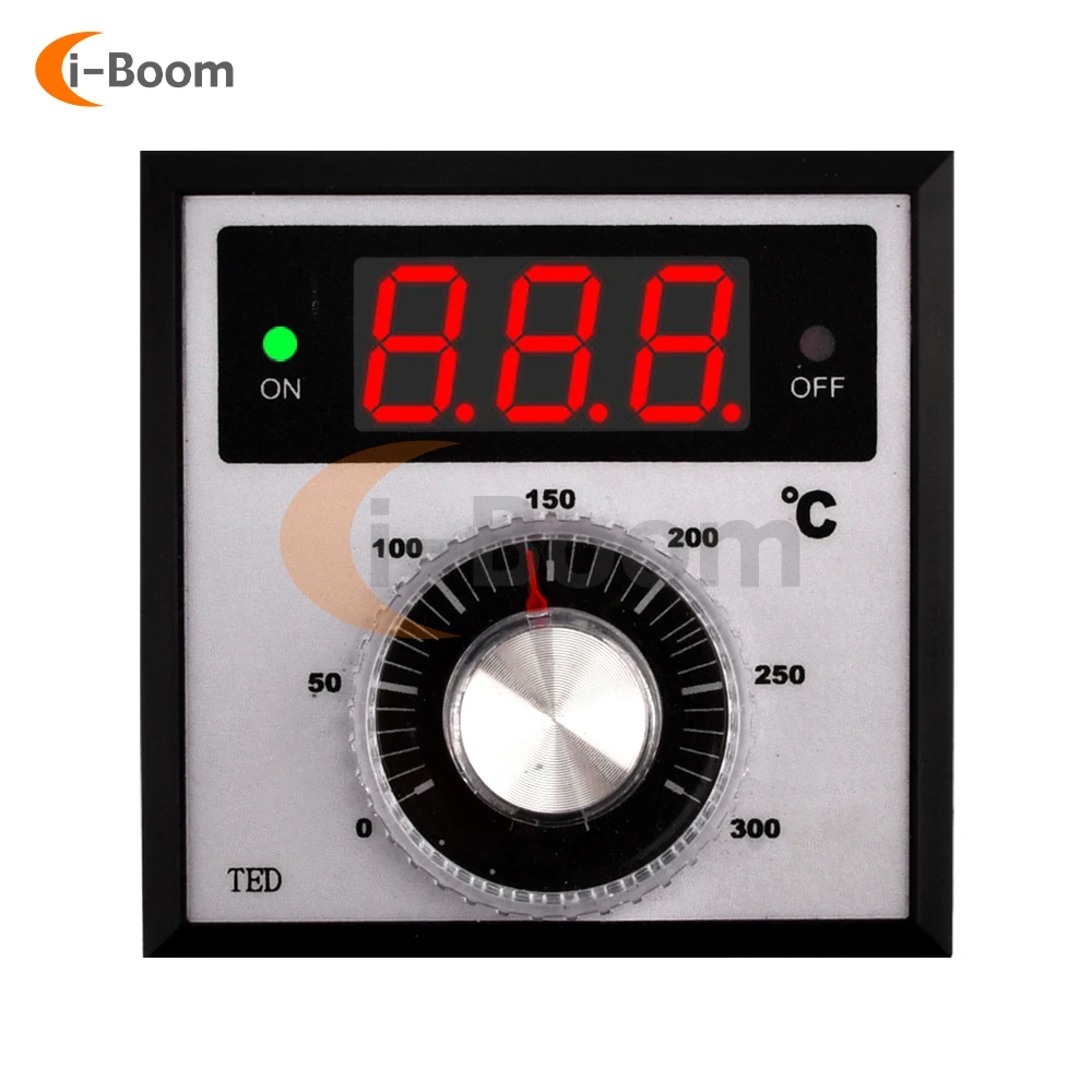 TED-2001 Digital LED Display Temperature Controller AC 220V 0- 300 Degree K Type Thermocouple Thermostat Regulator