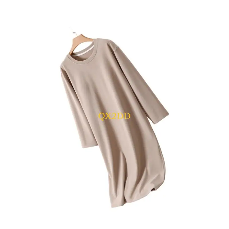 QX2D Samtweiche, dehnbare Nachtwäsche für schwangere Frauen, Winterkomfort-Nachtwäsche