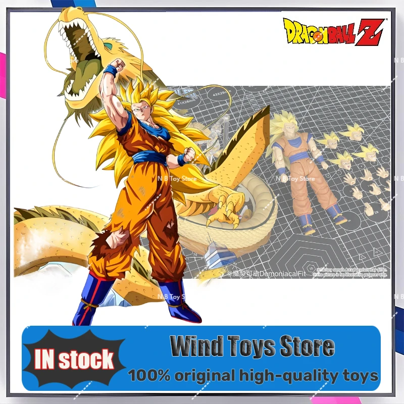 

Demoniacal Fit Dragon Ball Z Son Goku SSJ3 Dragon Fist Burst Super Saiyan3 Anime Collection Action Figures Model Toys