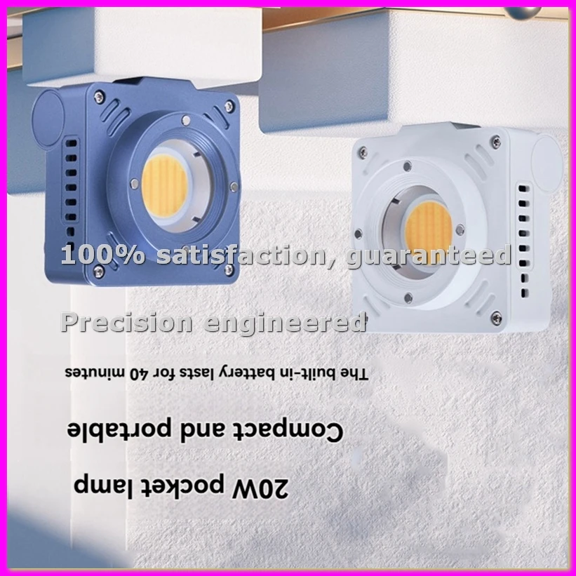 20W Pocket LED Video Light 2700K-6500K Photography Light with Softbox Honeycomb Grid Barndoor 12FX for Photo Studio,B-ELEC