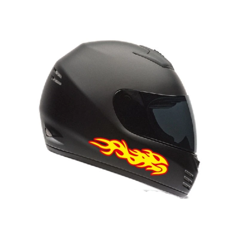 Flame Graphic Motorcycle Helmet Stickers 2PCS Waterproof Vinyl Decals Racing Style Tank Fairing Scooter Bike Custom Decor