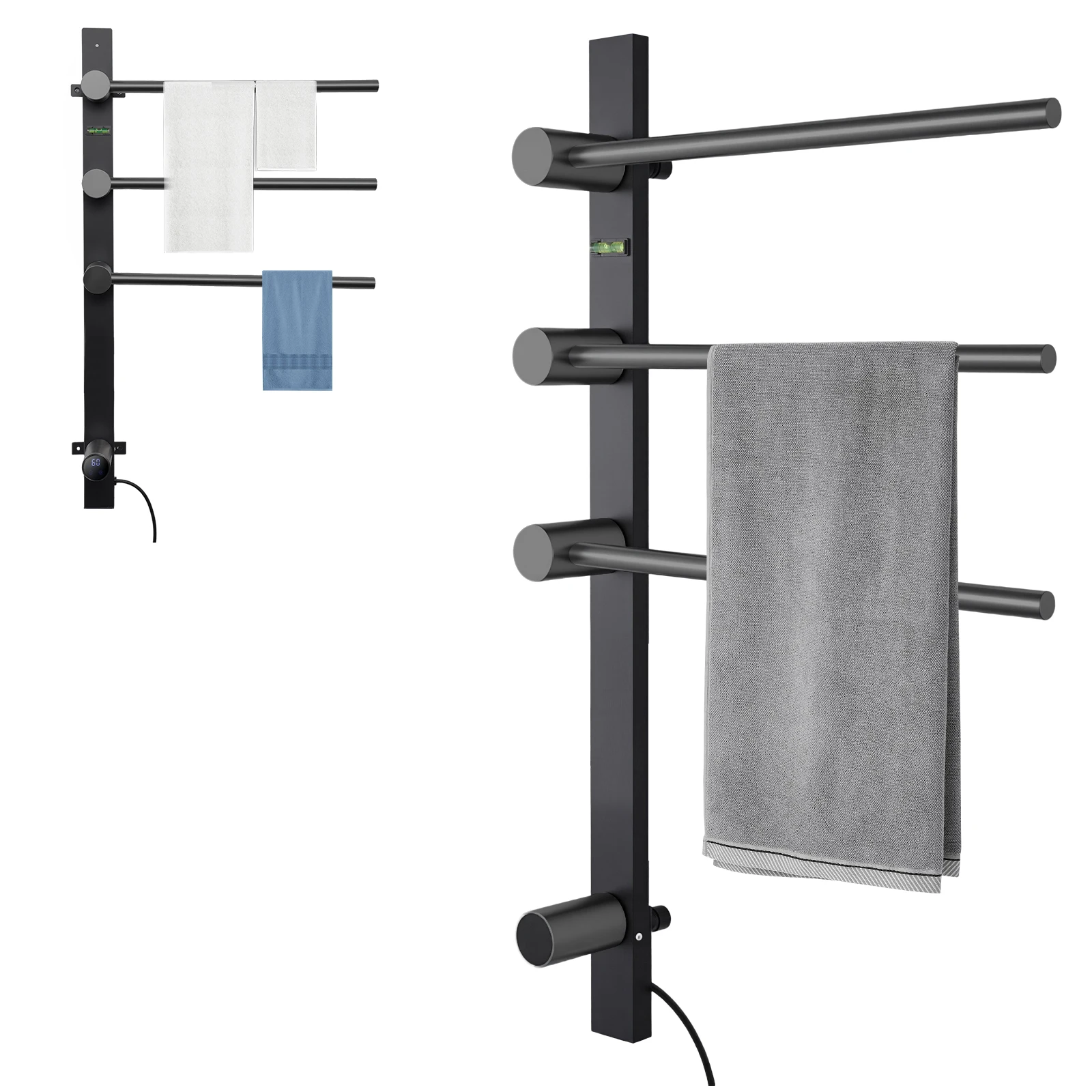 

Электрическая полотенцесушилка на 3 секции, настенная, с регулировкой температуры, для спортзала и квартиры