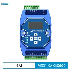 6AI RS485 RJ45 Etherent Analog and Digital Acquisition Control CDSENET ME31-XAXX0600 ModBus TCP RTU I/O Networking Module