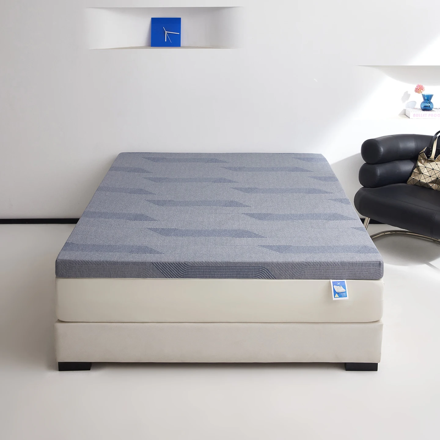 

Наматрасник из пены с эффектом памяти размера 3,1 дюйма, охлаждающий гелевый топпер для кровати со съемным чехлом, мягкий, облегченный и дышащий