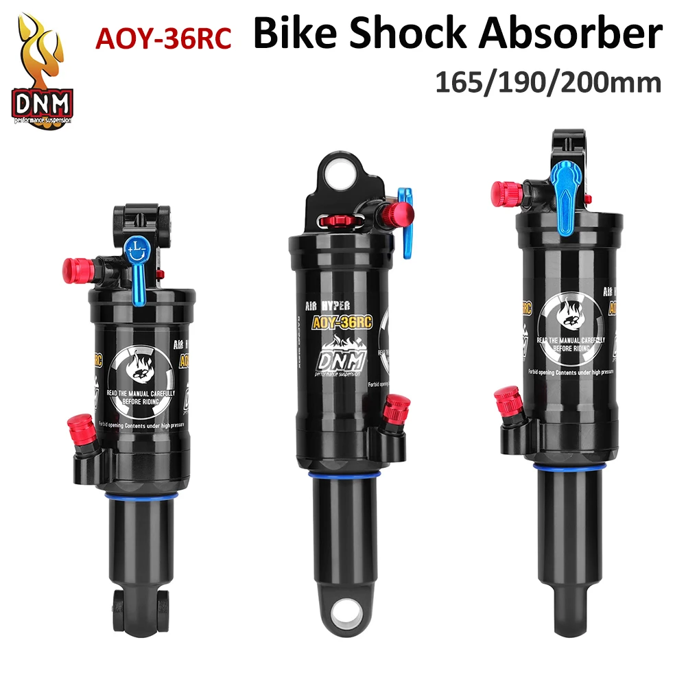 DNM Downhill Bike Rear Shock Aluminum Alloy Air Pressure MTB Mountain Bicycle Shock Absorber 165/190/200mm AOY-36RC