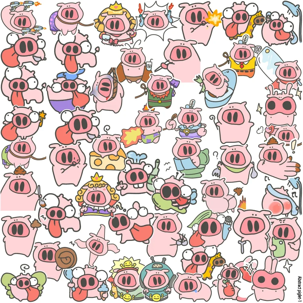 500Pcs Waterproof Trendy Cute Cartoon Stickers Set for Water Bottle Laptop Phone Luggage Collectible Decor Decals