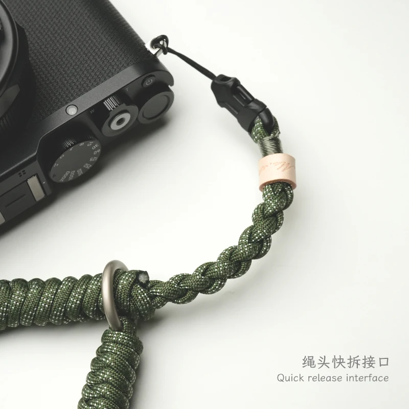 Mr. Stone Exclusieve Twine-serie, snelkoppelingsinterface, handgeweven camerariem voor Sony Leica Q3, ophangkoord, handkoord.