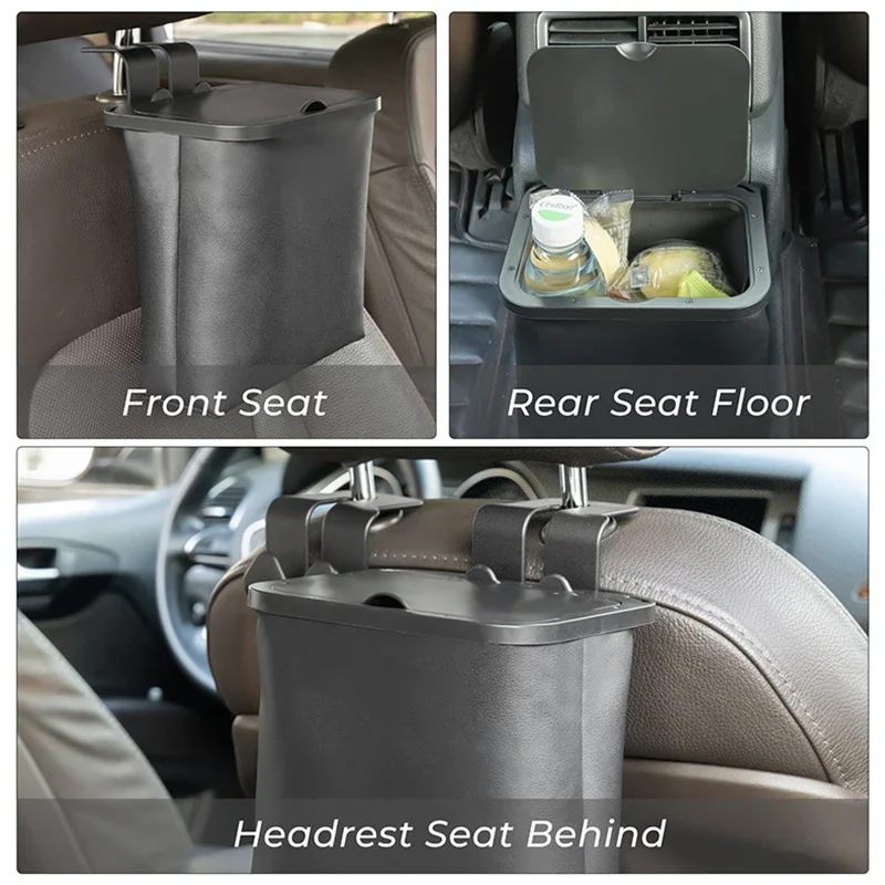Car Trash Can Bin Organizer Garbage Cars Storage Pockets For Trash Can Closeable Waterproof outer skin Portable Car Accessories